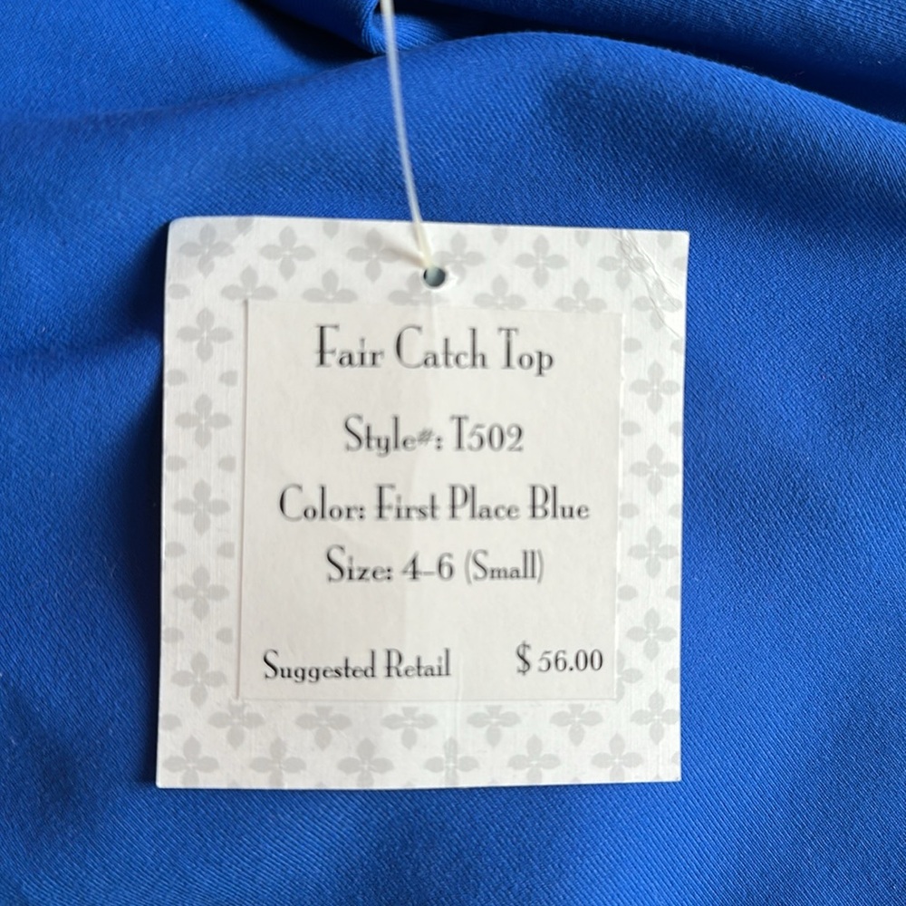 Blue One-Shoulder Top - Picture 4 of 5